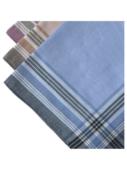 Lot de 12 mouchoirs Homme 40x40cm 100% coton - Kiabi