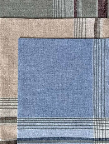 Lot de 12 mouchoirs homme couleur 40x40 cm 100% coton