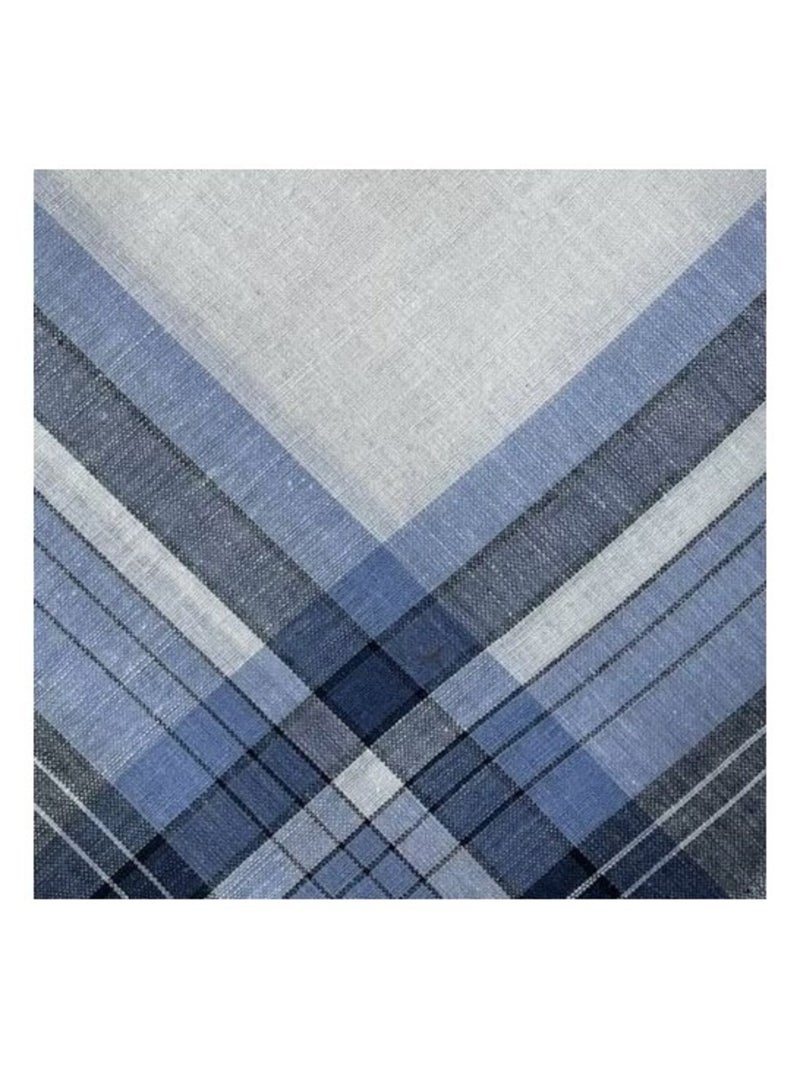 Lot de 12 mouchoirs Homme MAURICE 40x40cm 100% coton Bleu - Kiabi