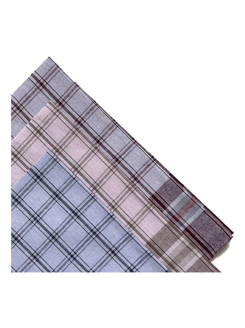 Lot de 12 mouchoirs homme Rouen 50x50 cm 100% coton Bleu - Kiabi