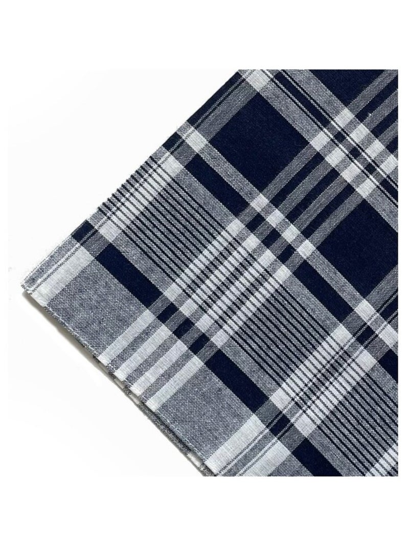 Lot de 12 mouchoirs Homme travail 50x50 cm 100% coton Bleu - Kiabi