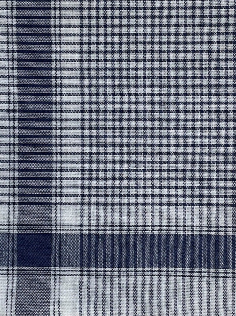 Lot de 12 mouchoirs homme Vichy 40x40 cm 100% coton Bleu - Kiabi