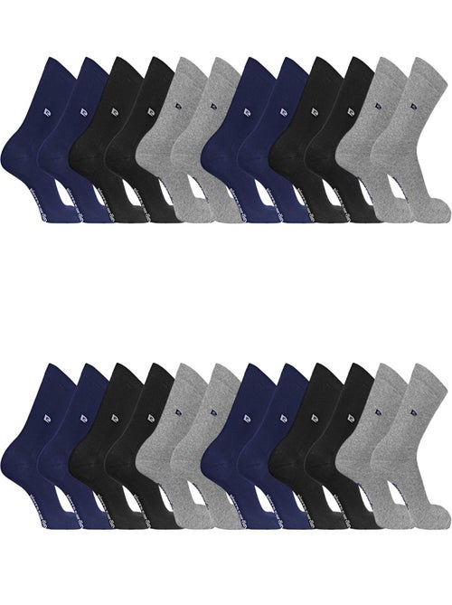 Lot de 12 Paires de chaussettes de ville unies modèle PC 00399 Pierre Cardin - Kiabi