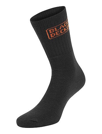 Lot de 12 paires de chaussettes haute de travail tekl black & decker