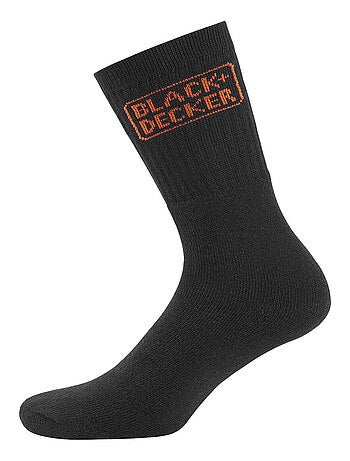 Lot de 12 paires de chaussettes haute de travail tekl black & decker