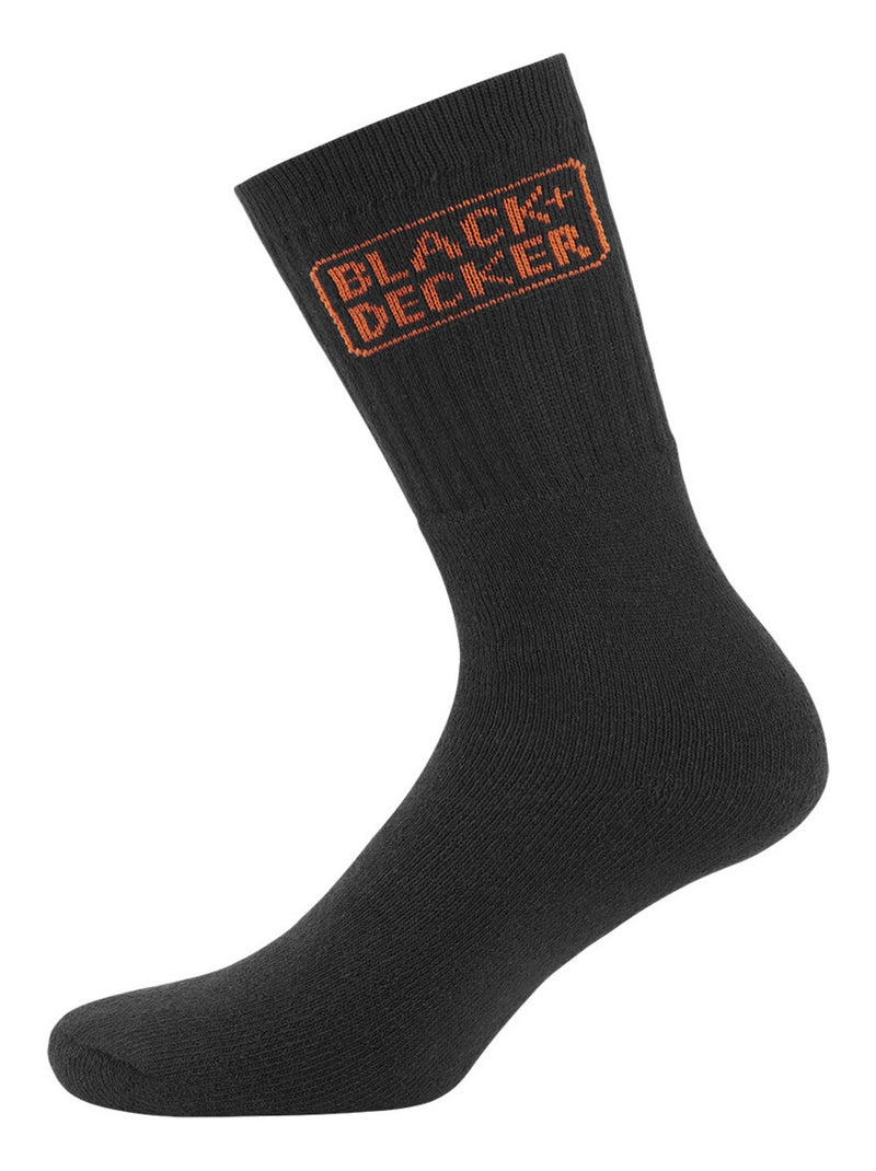 Lot de 12 paires de chaussettes haute de travail tekl black & decker Noir - Kiabi