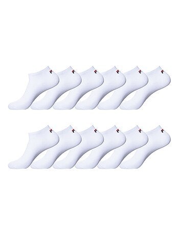 Lot de 12 Paires de Chaussettes Socquettes homme noir Fila