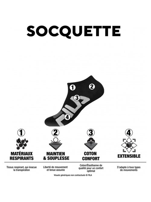 Lot de 12 Paires de Chaussettes socquettes homme Fila - Kiabi