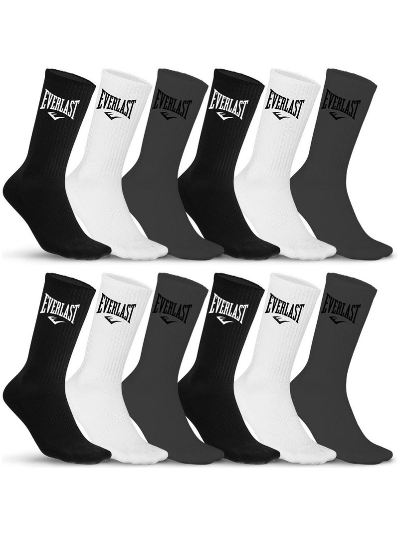 Lot de 12 Paires de Chaussettes Tennis assorties Everlast Noir - Kiabi