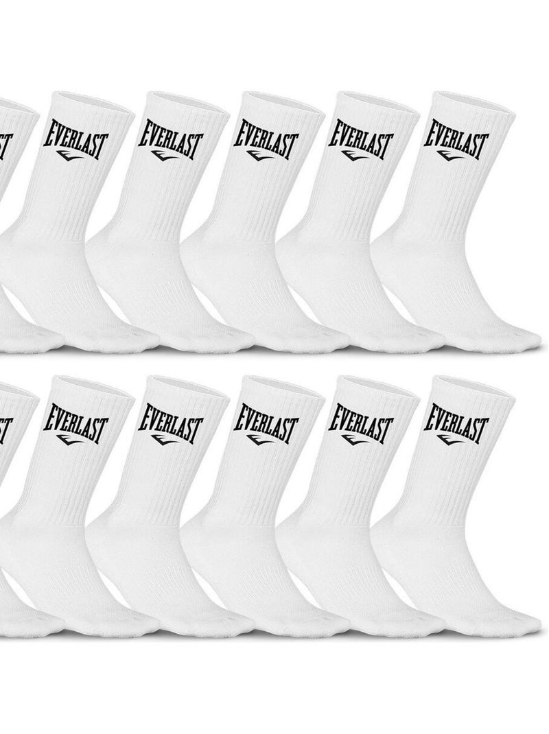 Lot de 12 Paires de Chaussettes Tennis Uni Everlast Blanc - Kiabi