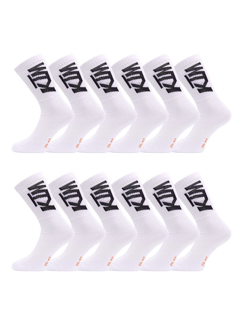 Lot de 12 Paires de tennis homme Ktm Blanc Noir - Kiabi