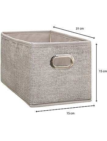 Lot de 12 paniers de rangement en tissu avec poignée MIX'N MODUL