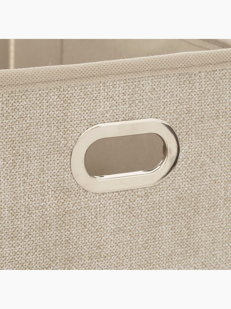 Lot de 12 paniers de rangement en tissu avec poignée MIX'N MODUL Beige - Kiabi