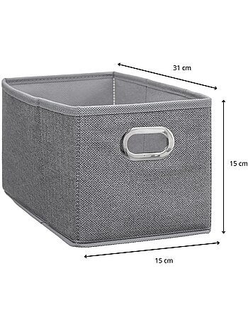 Lot de 12 paniers de rangement en tissu avec poignée MIX'N MODUL
