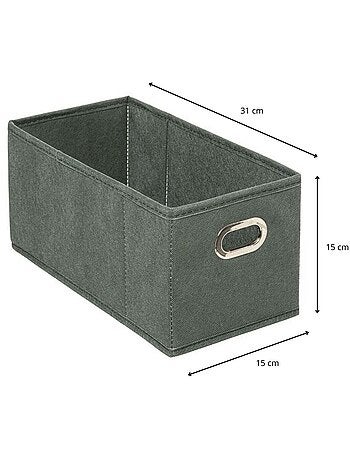 Lot de 12 paniers de rangement en tissu avec poignée MIX'N MODUL