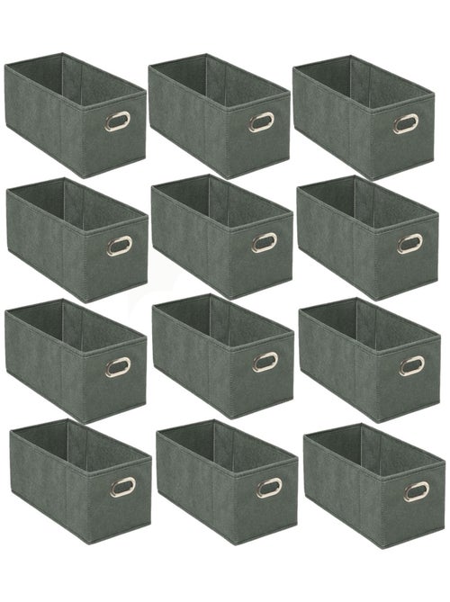 Lot de 12 paniers de rangement en tissu avec poignée MIX'N MODUL - Kiabi