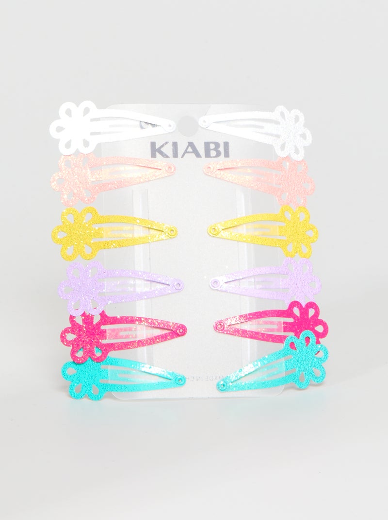 Lot de 12 pinces à clip multicolore - Kiabi