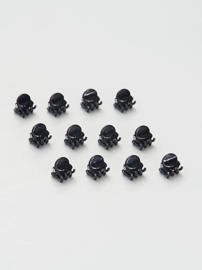 Lot de 12 pinces chauves-souris noir - Kiabi