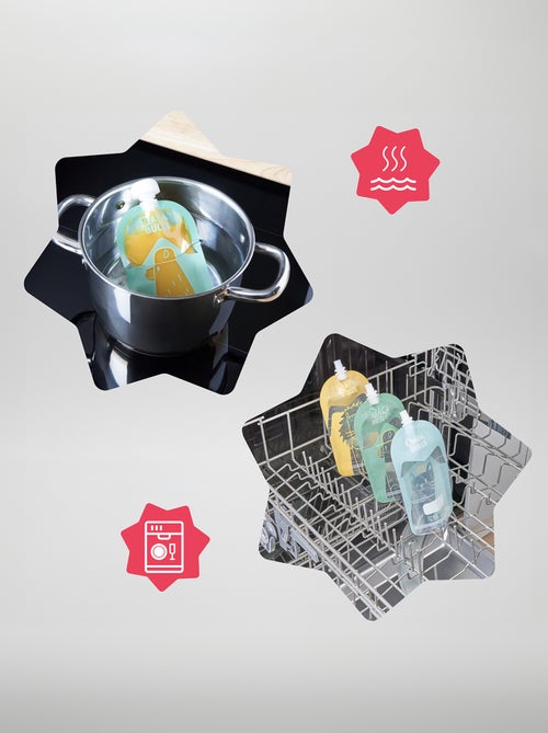 Lot de 15 gourdes réutilisable 'Badabulle' - Kiabi