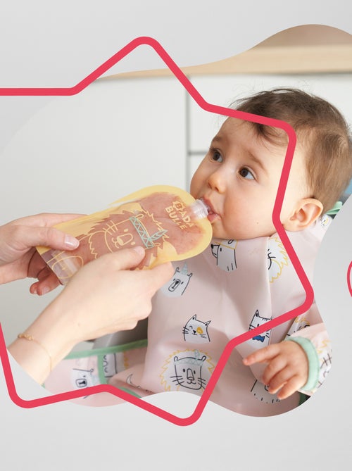 Lot de 15 gourdes réutilisable 'Badabulle' - Kiabi