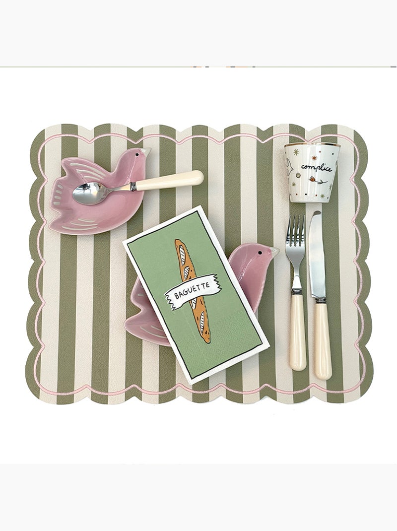 Lot de 15 serviettes en papier baguette Vert - Kiabi