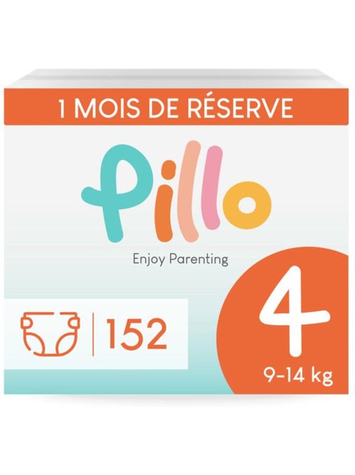 Lot de 152 couches bébé taille 4 maxi 9-14 kg - pillo baby - Kiabi