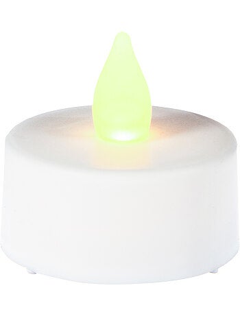 Lot de 16 bougies LED chauffe plat 3,8x3,7cm blanc