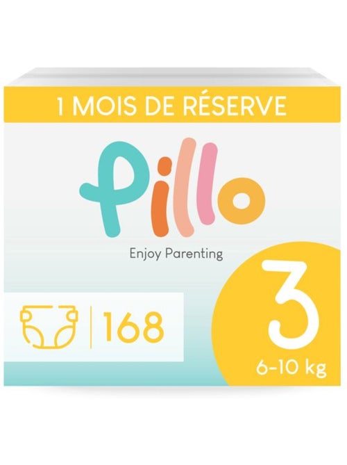 Lot de 168 couches bébé taille 3 midi 6-10 kg - pillo baby - Kiabi