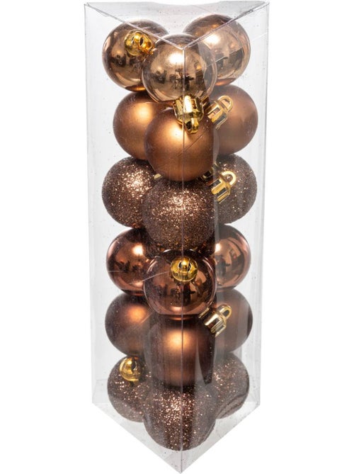 Lot de 18 boules de noël d.3 cm - Kiabi