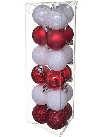 Lot de 18 boules de noël d.3 cm