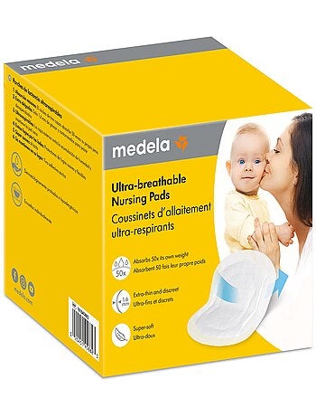 Lot de 180 coussinets d’allaitement lavables Medela Safe & Dry - Ultra doux, absorbants et
