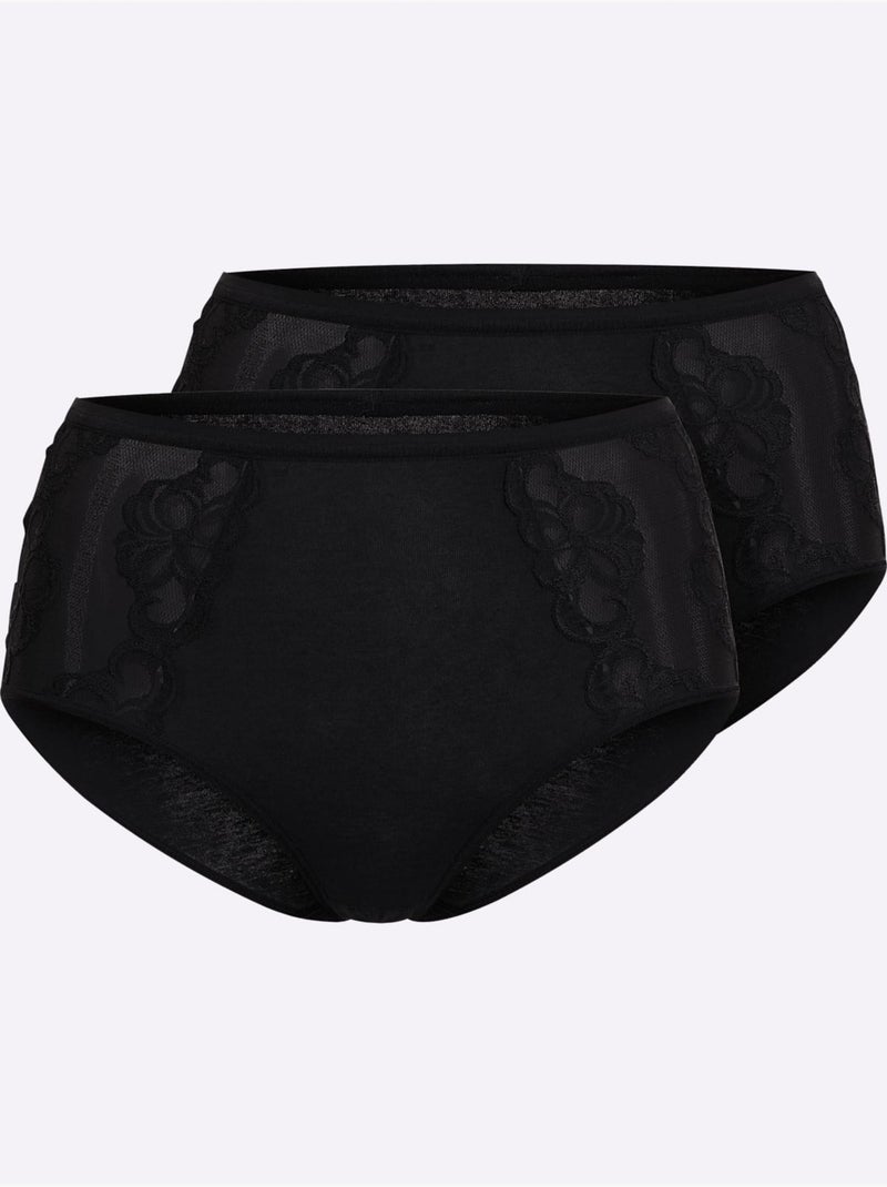 Lot de 2  -  - Taille Standard - Witt Noir - Kiabi