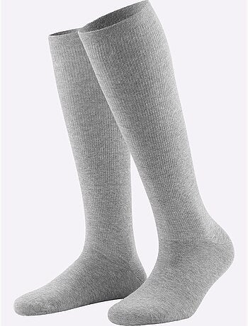 Lot de 2 - Bas De Maintien Hauteur Du Genou 60% Coton - Taille Standard - Witt
