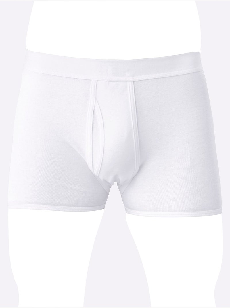 Lot de 2  - boxer côtes fines - taille standard - witt Blanc - Kiabi