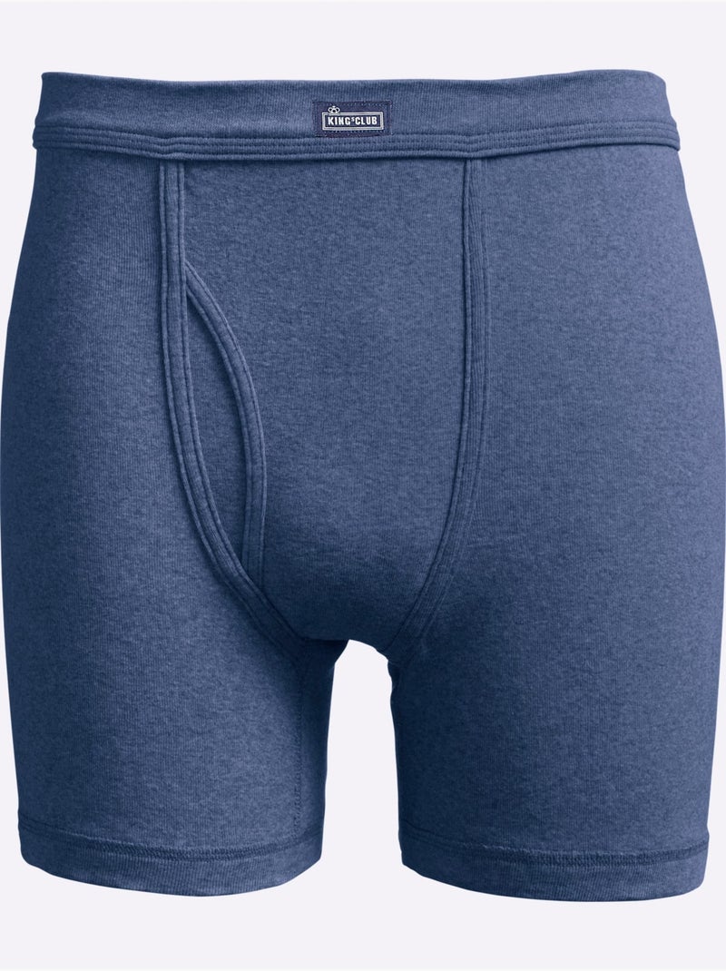 Lot de 2  - boxer côtes fines - taille standard - witt Bleu foncé - Kiabi