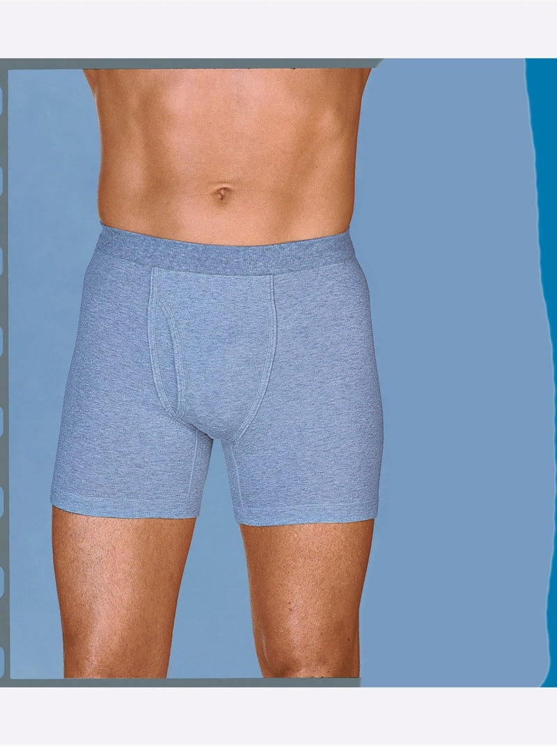 Lot de 2  - boxer côtes fines - taille standard - witt Bleu jean - Kiabi