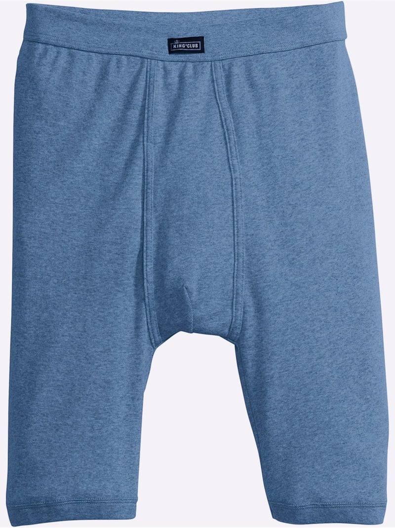 Lot de 2  - boxer côtes fines - taille standard - witt Bleu - Kiabi