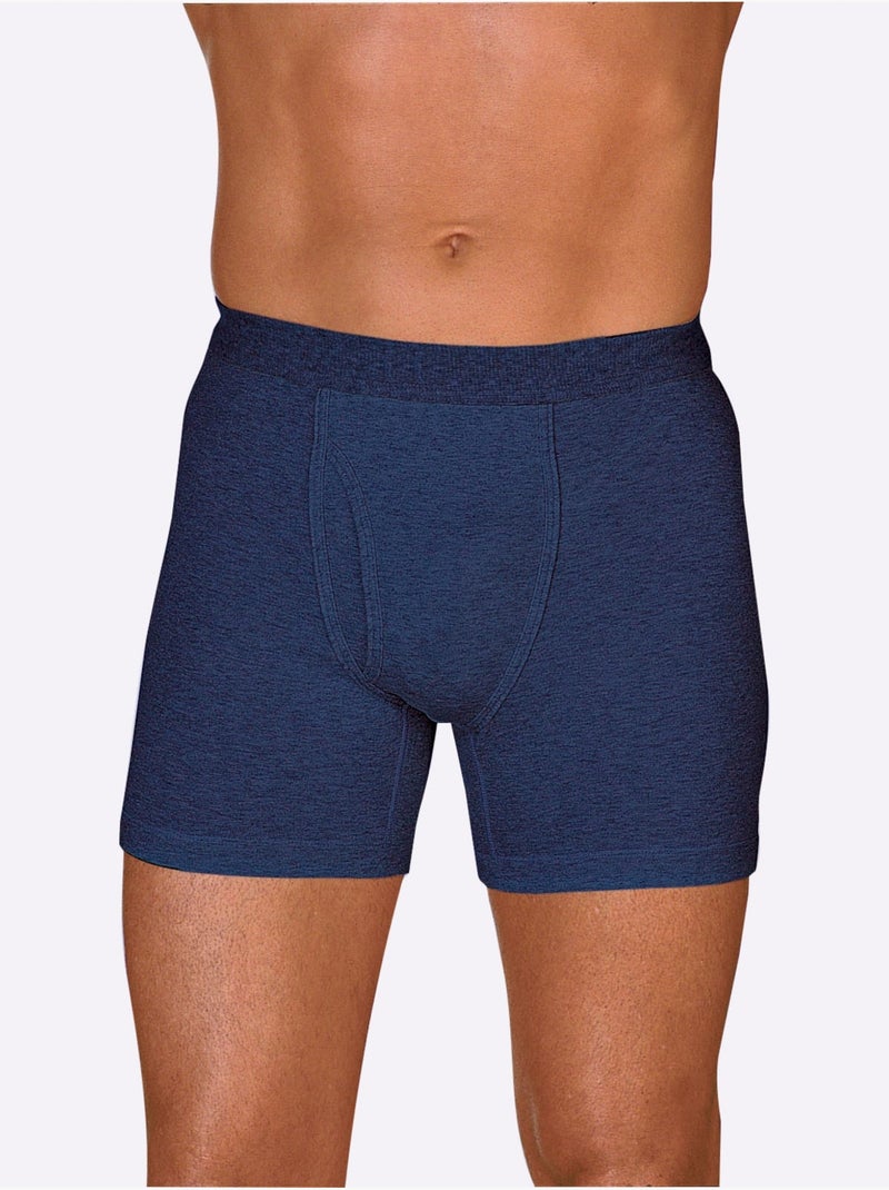 Lot de 2  - boxer côtes fines - taille standard - witt Bleu marine - Kiabi