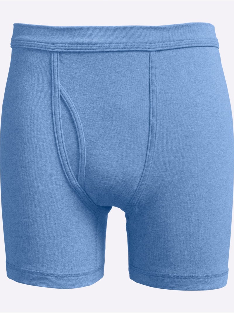 Lot de 2  - boxer côtes fines - taille standard - witt Noir Bleu ciel - Kiabi
