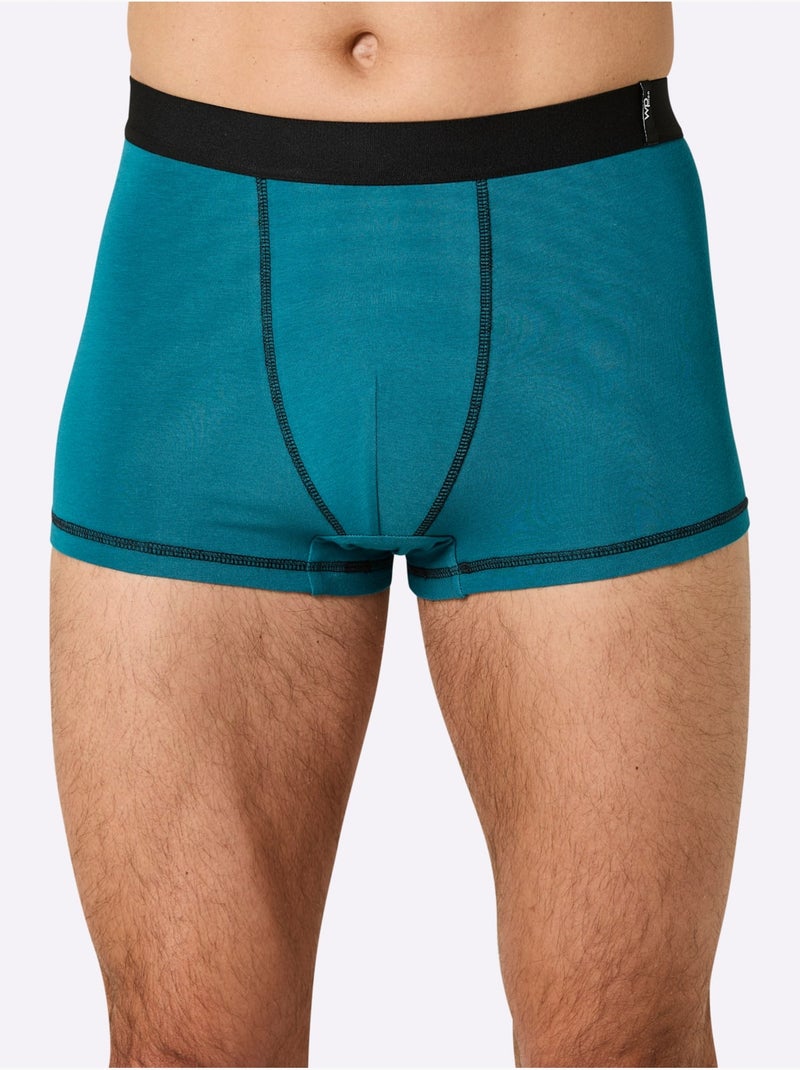 Lot de 2  - boxer jersey fin - taille standard - witt Bleu Noir - Kiabi