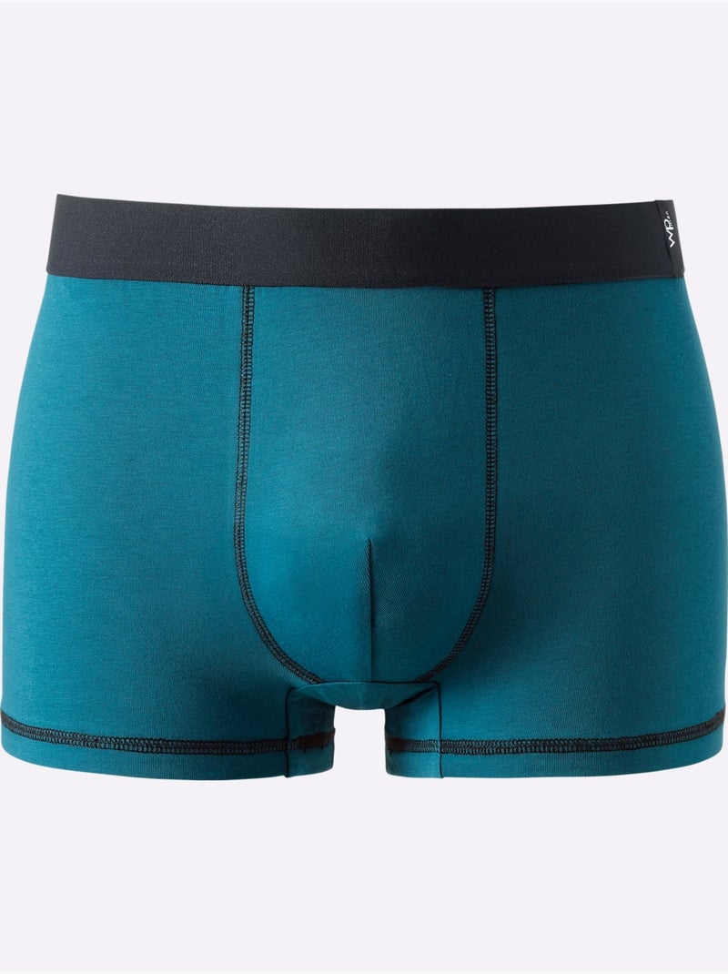 Lot de 2  - boxer jersey fin - taille standard - witt Bleu Noir - Kiabi