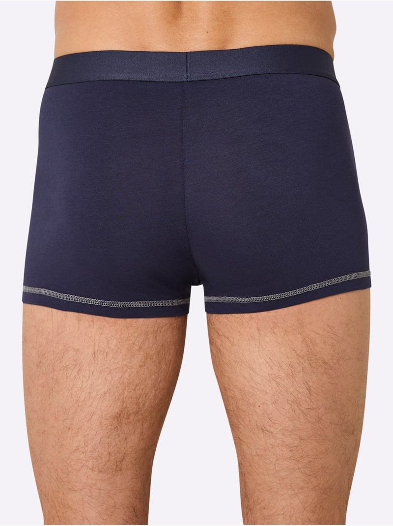 Lot de 2  - Boxer Jersey Fin - Taille Standard - Witt Gris Bleu marine - Kiabi