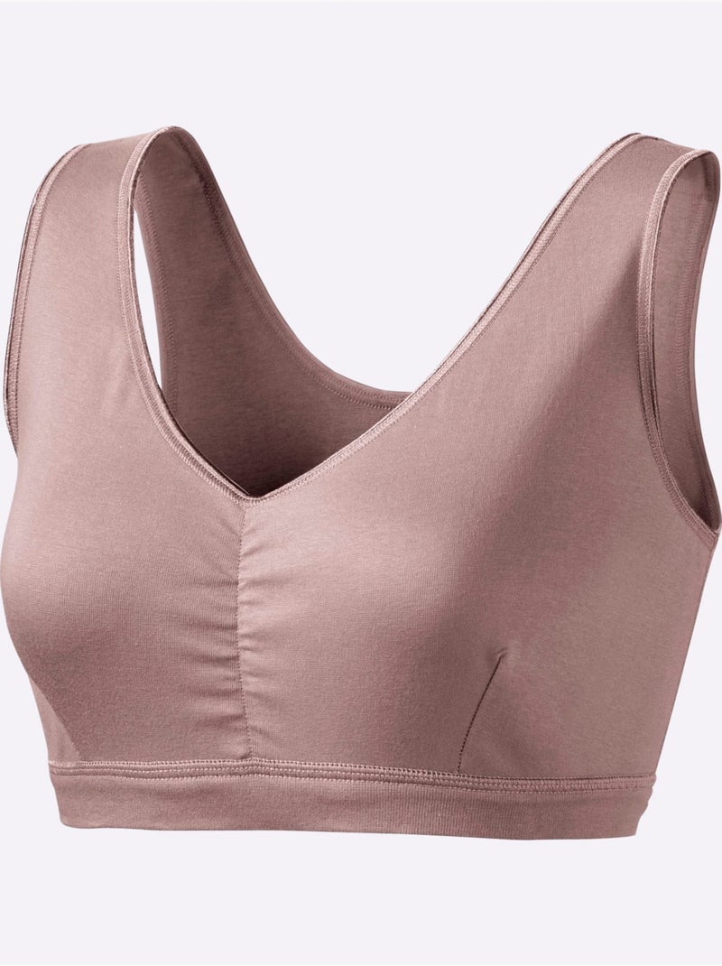 Lot de 2  - Bustier Côtes Fines - Taille Standard - Witt Bleu jean - Kiabi