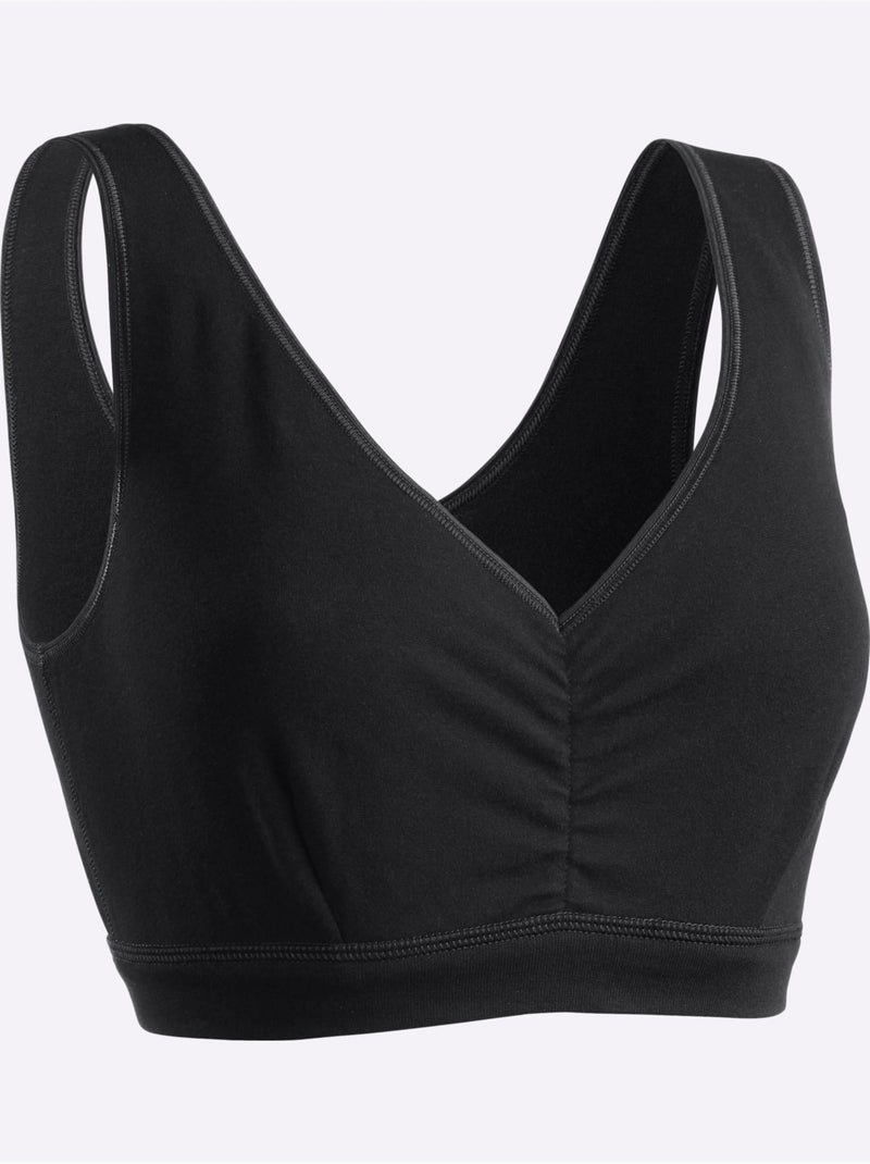 Lot de 2  - Bustier Côtes Fines - Taille Standard - Witt Violet aubergine - Kiabi