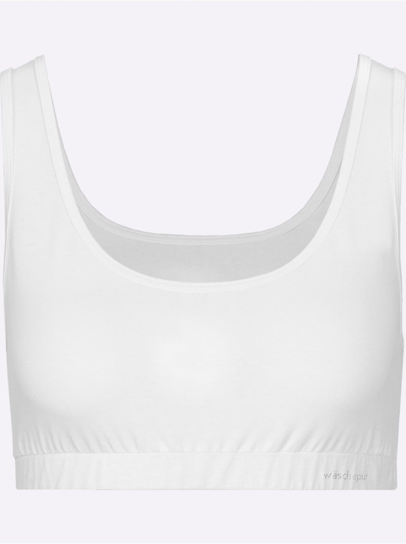 Lot de 2  - Bustier Jersey Fin - Taille Standard - Witt Blanc - Kiabi