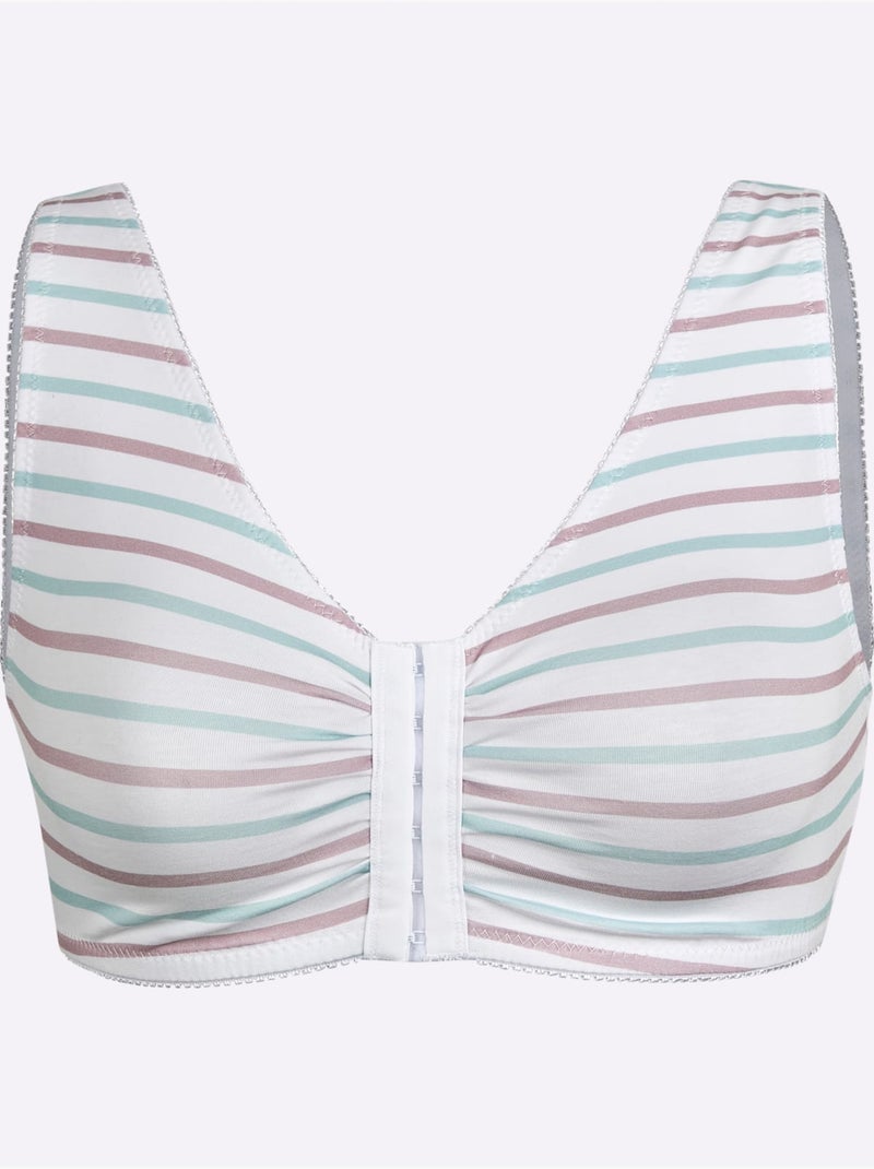 Lot de 2  - Bustier Jersey Fin - Taille Standard - Witt Blanc Mauve - Kiabi
