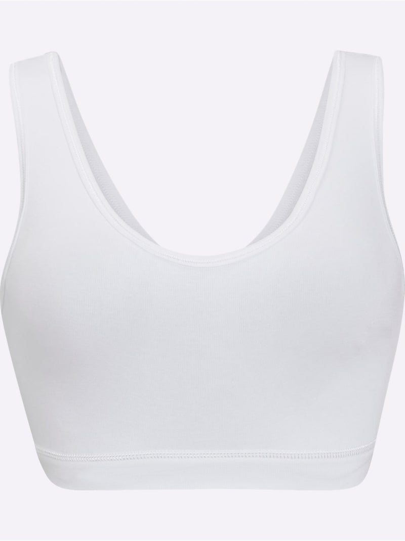 Lot de 2  - Bustier Jersey Fin - Witt Blanc - Kiabi