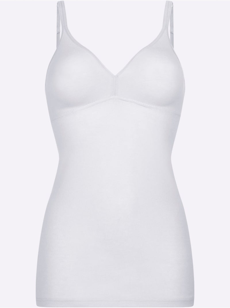 Lot de 2  - Caraco Jersey Fin - Taille Standard - Witt Blanc - Kiabi