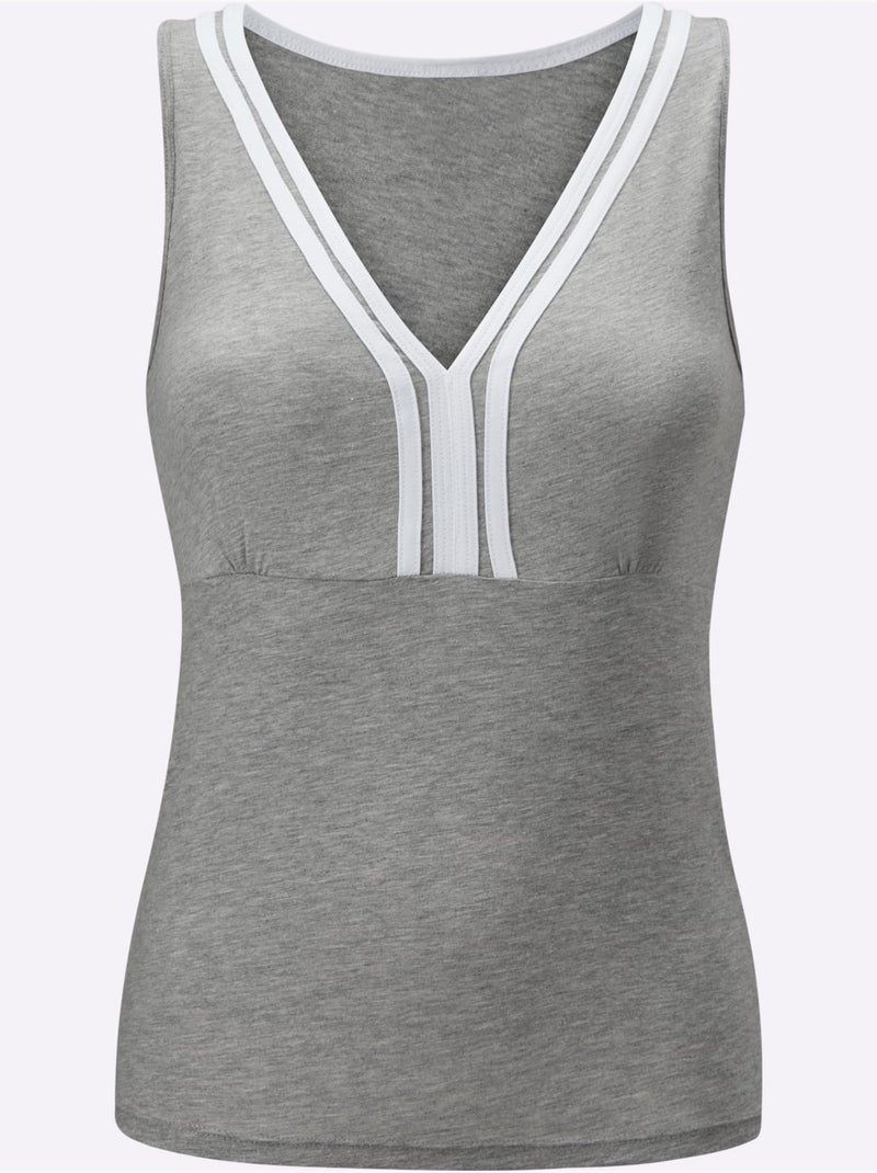 Lot de 2  - Caraco Jersey Fin - Taille Standard - Witt Gris chiné - Kiabi
