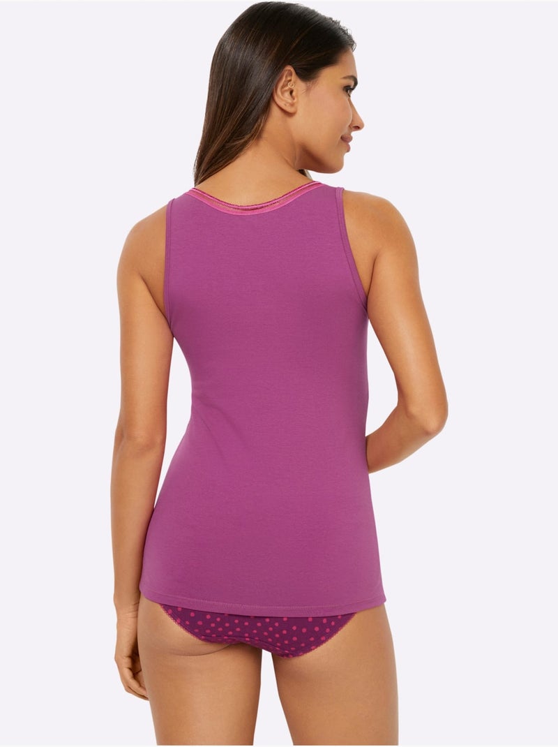 Lot de 2  - Caraco Jersey Fin - Taille Standard - Witt Magenta - Kiabi